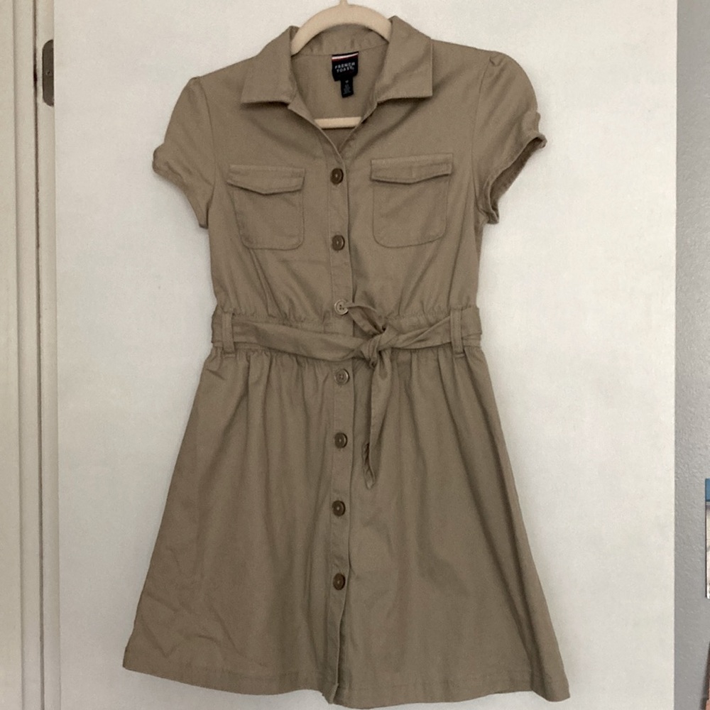 French Toast Uniform Dress Khaki. Almost New. Size 12